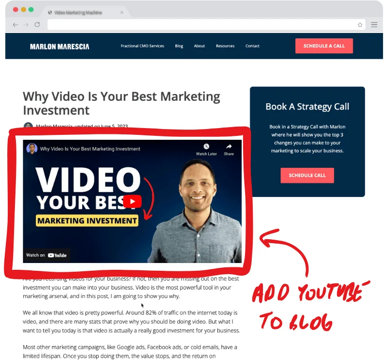 Add-YouTube-Video-To-Blog-Post