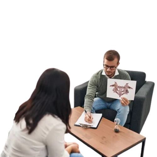 psychologist talking to a patient